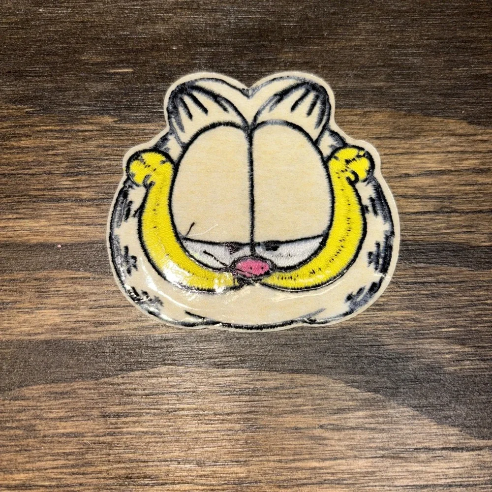 Garfield Face Vintage Retro Cartoon Comic TV Show Iron on Patch Applique NEW
